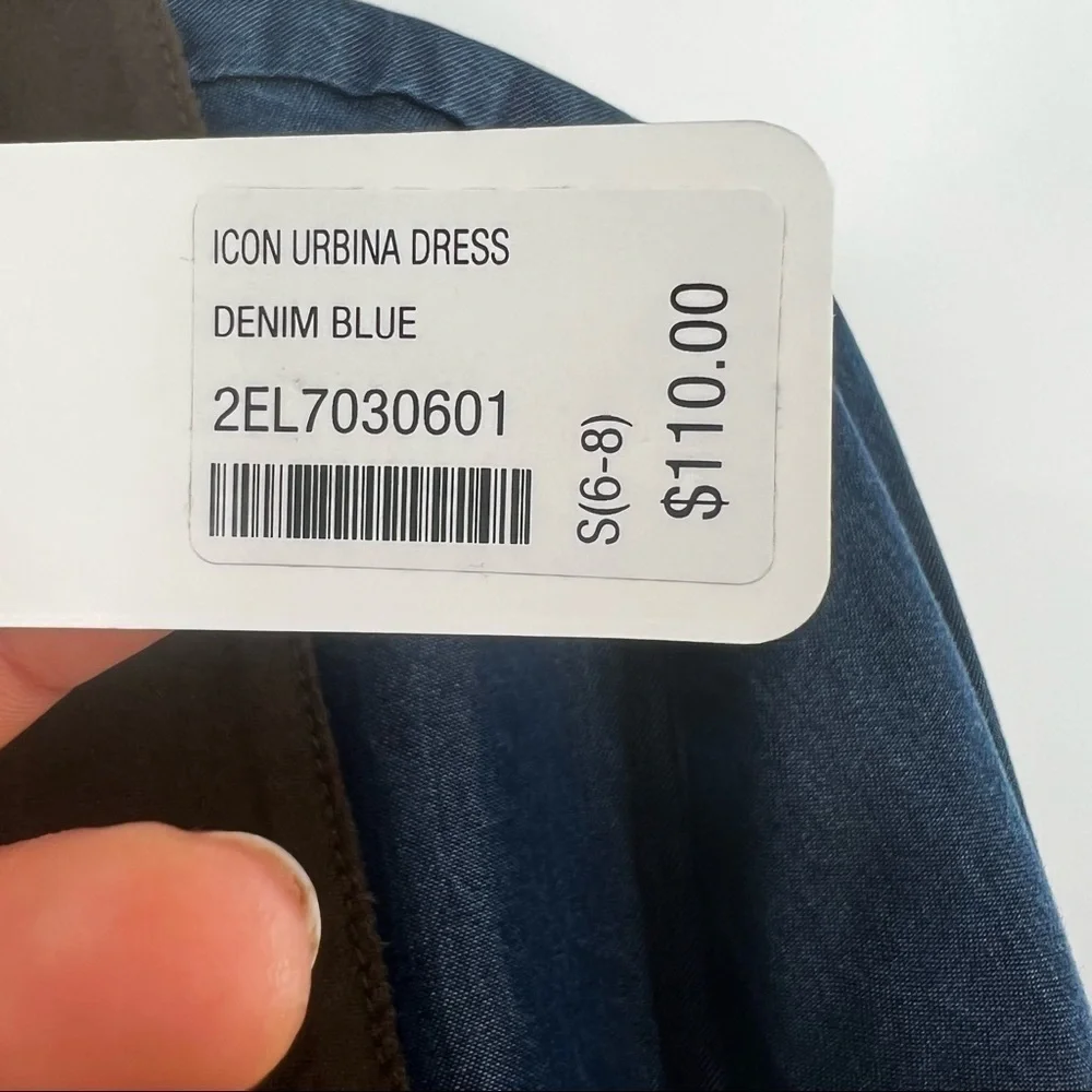 Icons Soft Surroundings Urbina dress denim blue S (6-8)